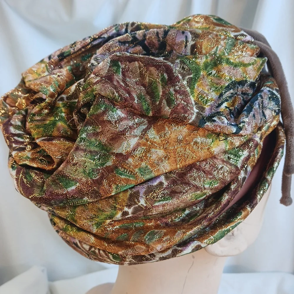 Gene Doris New York Gold Embroidered Hat Vintage